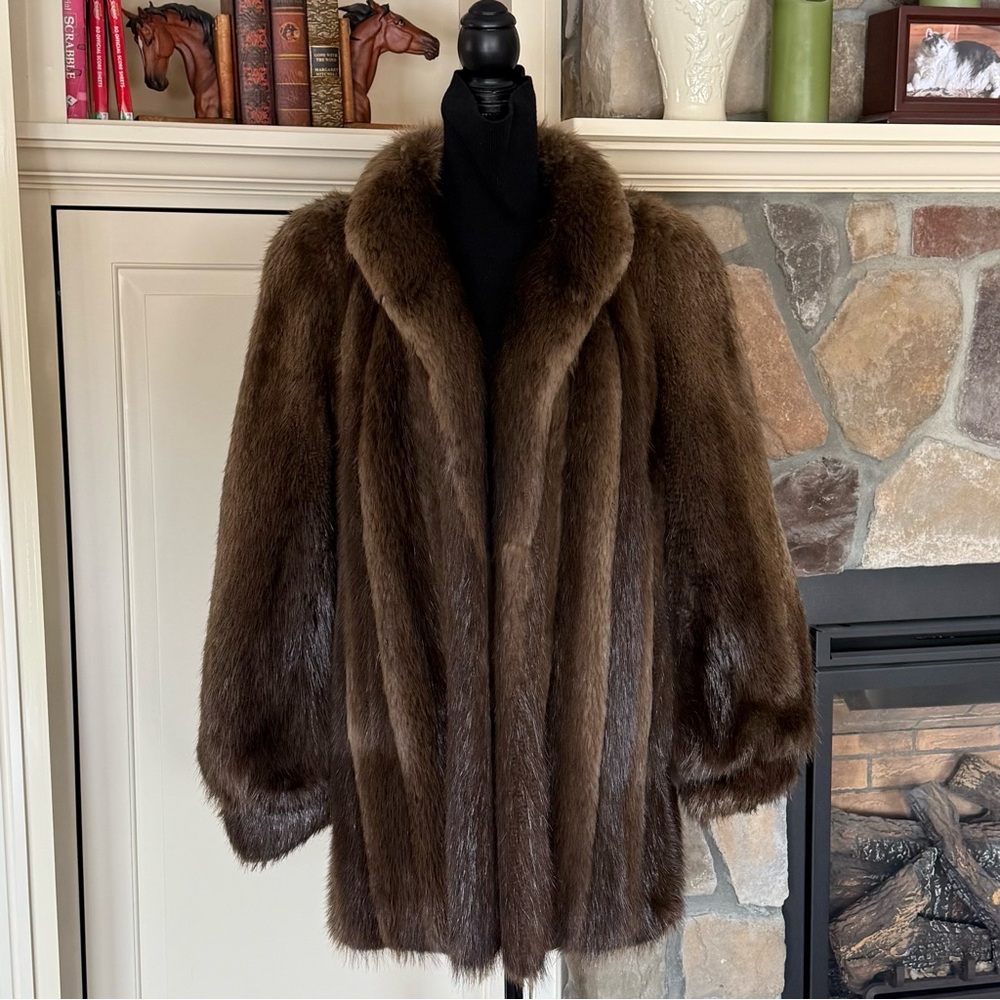Luxurious Genuine Beaver Fur Coat